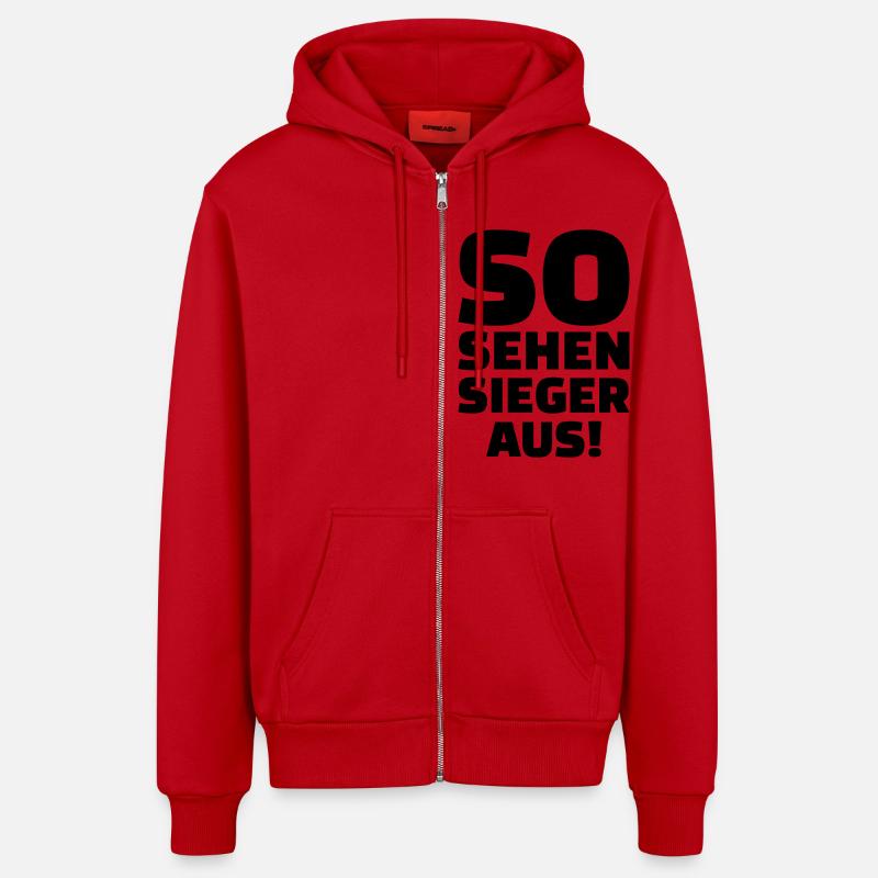 Sieger - Organic Relaxed Kapuzenjacke Made in EU - Rot