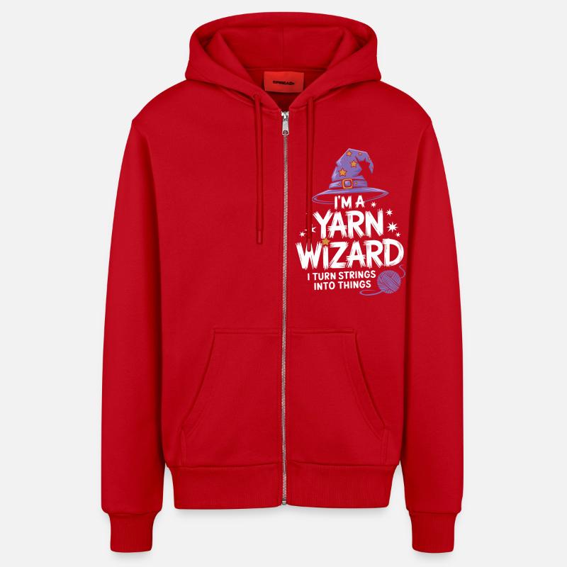 Unleash creativity with wool - Organic Relaxed Hooded Jacket Made in EU - red