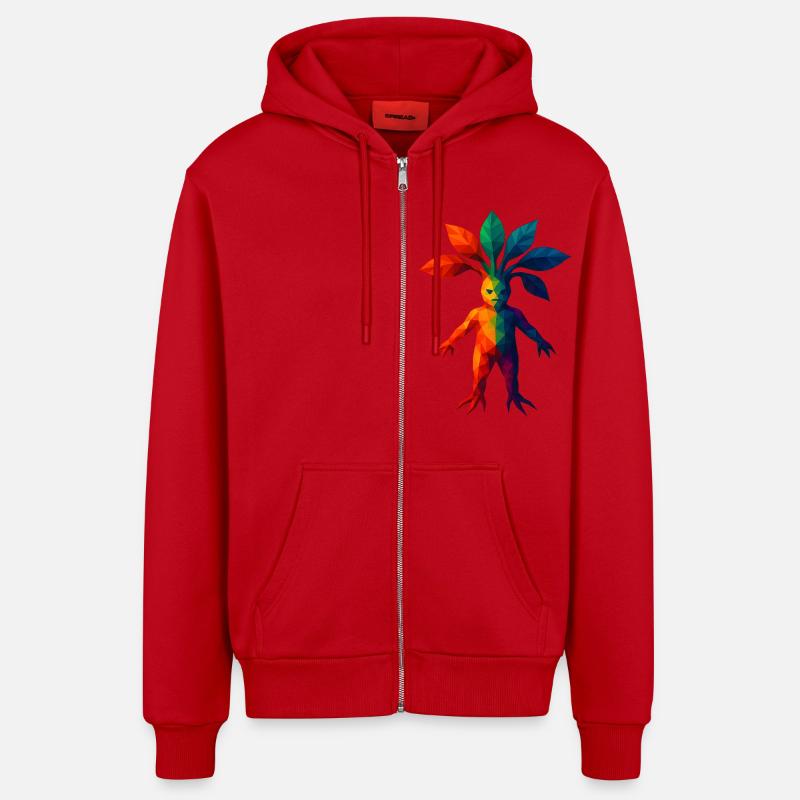 Style WPAP - Mandragore - Veste à capuche bio décontractée fabriquée en UE - rouge