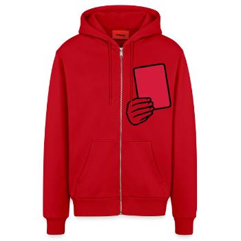 Schiedsrichter - Organic Relaxed Kapuzenjacke Made in EU - Rot - Vorne