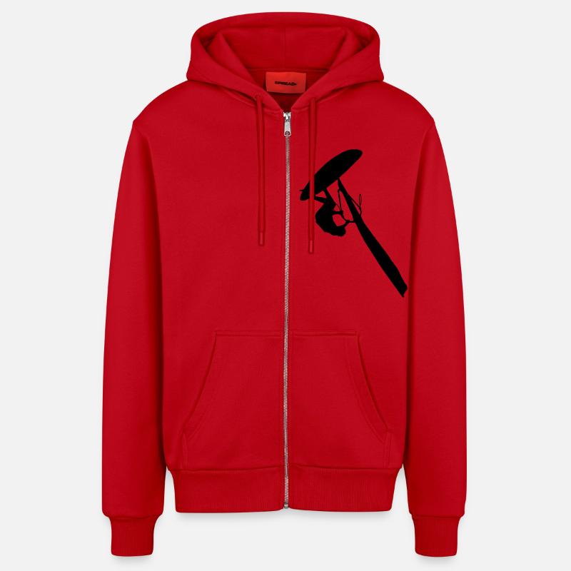 Windsurfer 2 (Vector) - Veste à capuche bio décontractée fabriquée en UE - rouge