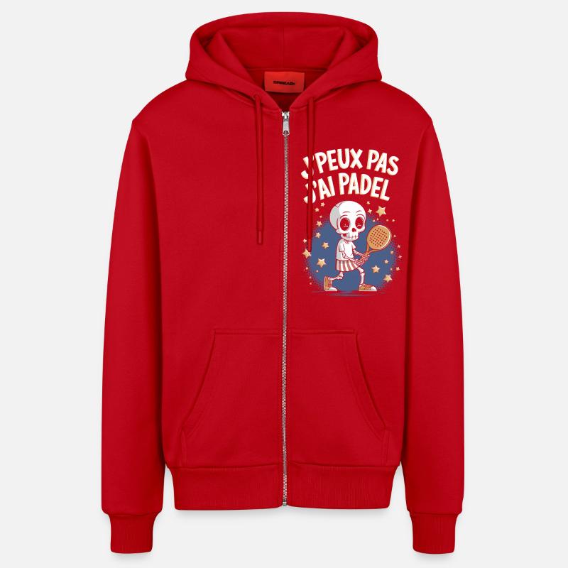 J'peux pas j'ai Padel - Veste à capuche bio décontractée fabriquée en UE - rouge