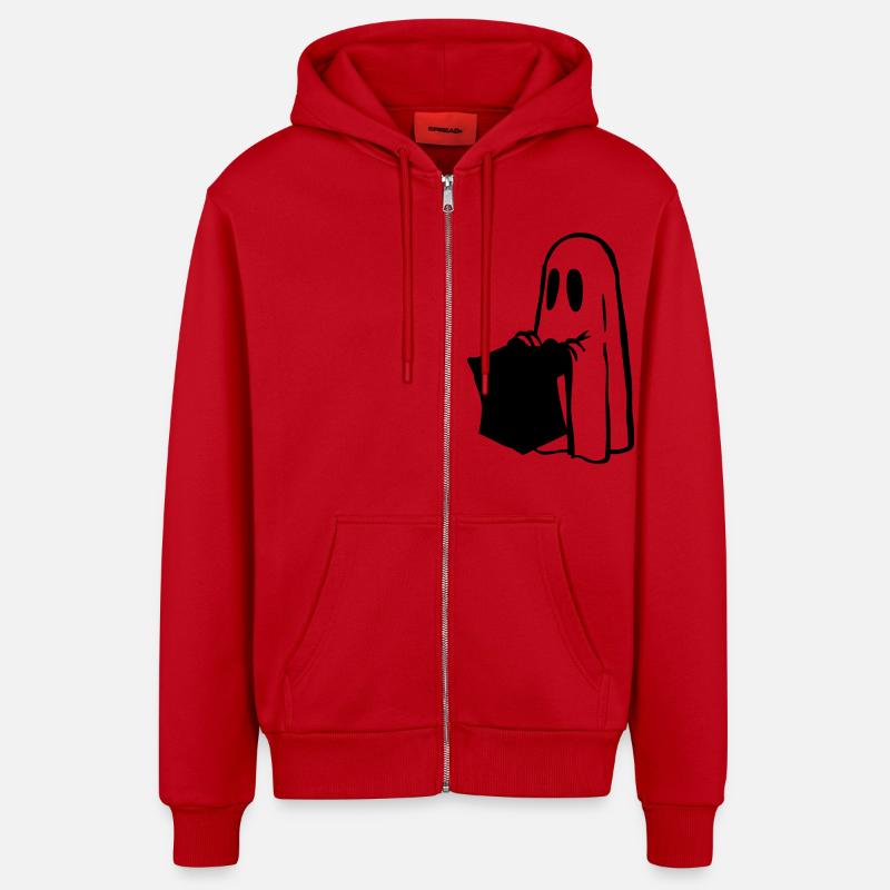 Halloween - Organic Relaxed Kapuzenjacke Made in EU - Rot