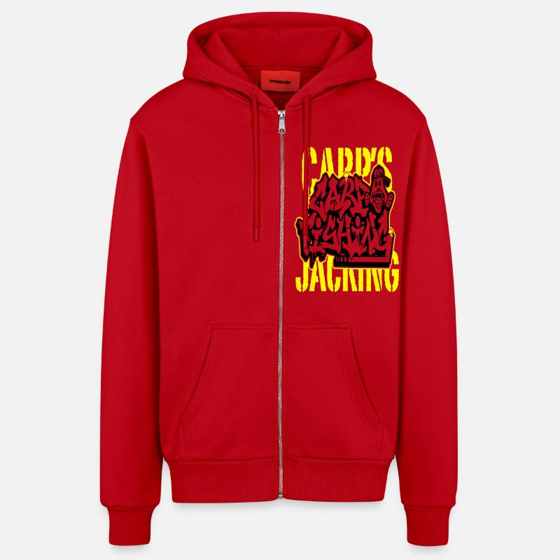 Carp's graff "CARP'S JACKING" - Veste à capuche bio décontractée fabriquée en UE - rouge