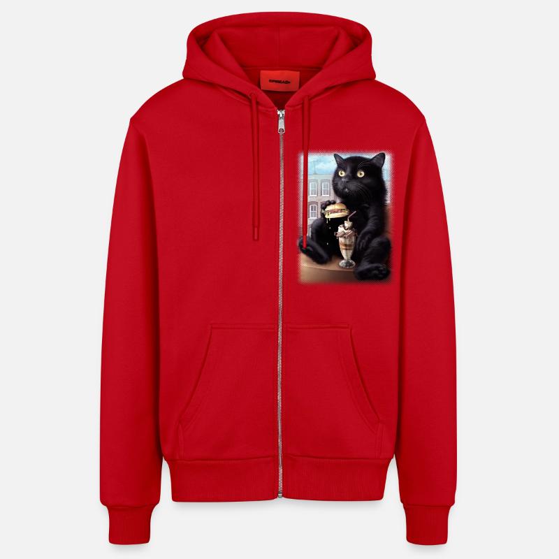 CAESAR 2019 - Veste à capuche bio décontractée fabriquée en UE - rouge