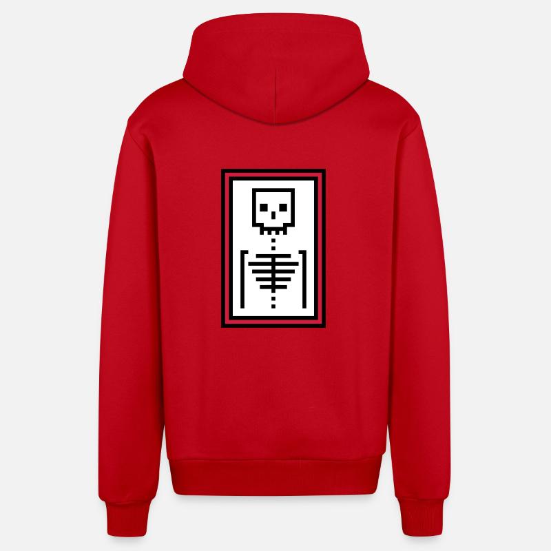 Os - Veste à capuche bio décontractée fabriquée en UE - rouge