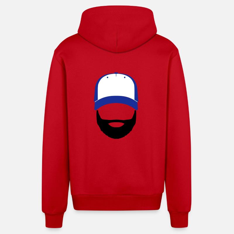 Bill Doe - Organic Relaxed Kapuzenjacke Made in EU - Rot