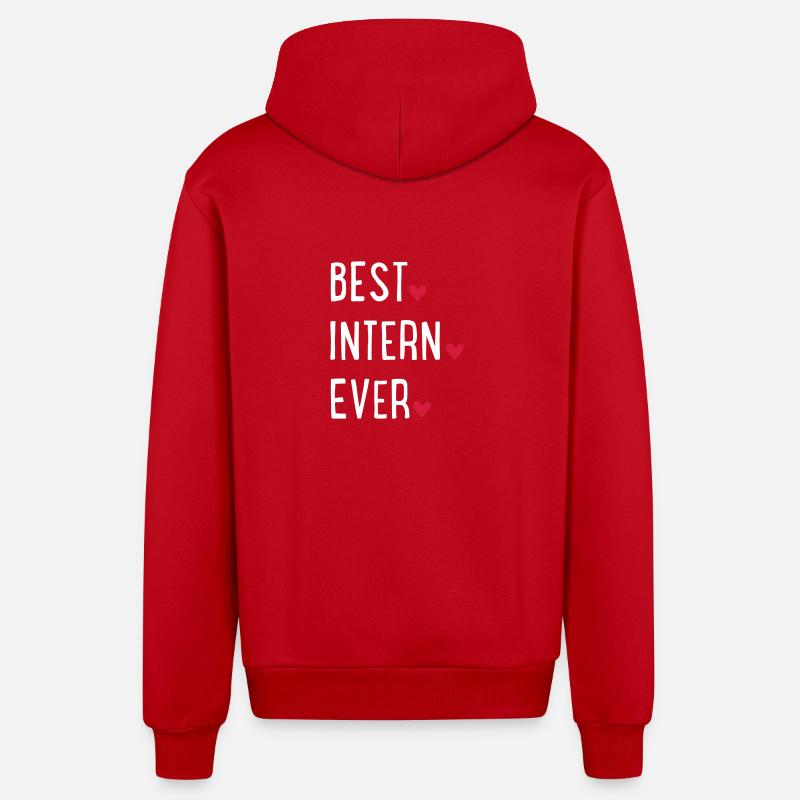 best interne ever - Veste à capuche bio décontractée fabriquée en UE - rouge