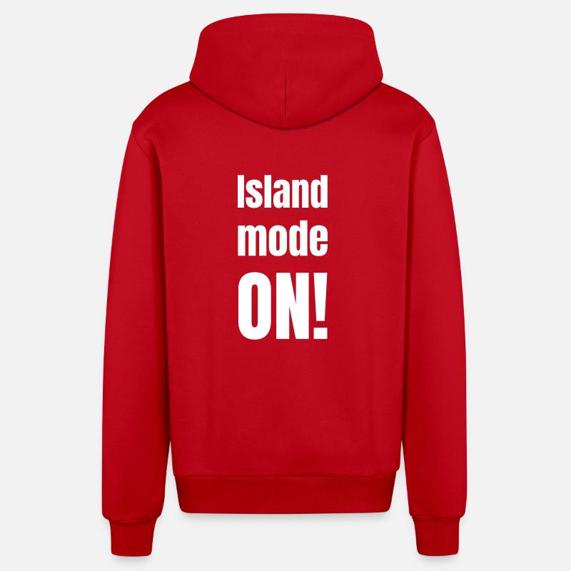 Mode île activé ! - Veste à capuche bio décontractée fabriquée en UE - rouge