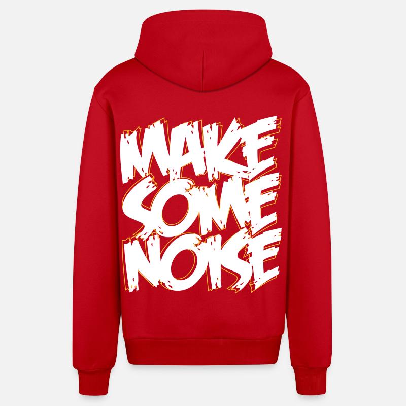FAITES DU BRUIT - Veste à capuche bio décontractée fabriquée en UE - rouge