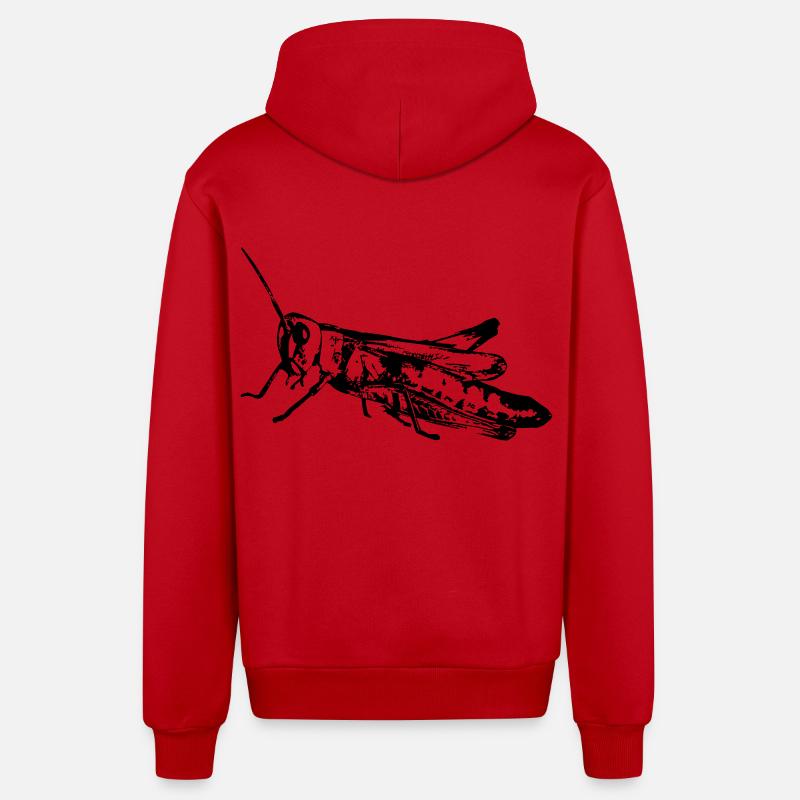 Grasshopper / Grashüpfer - Organic Relaxed Kapuzenjacke Made in EU - Rot