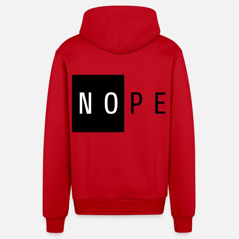 NOPE Cadeau Noir - Veste à capuche bio décontractée fabriquée en UE - rouge