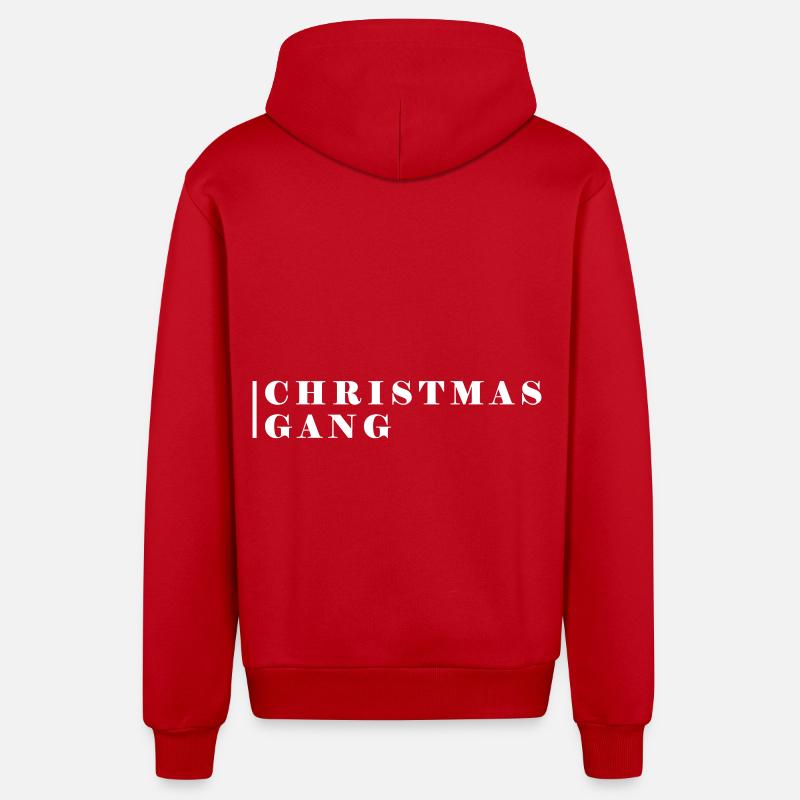 Équipe de Noël de Noël - Veste à capuche bio décontractée fabriquée en UE - rouge
