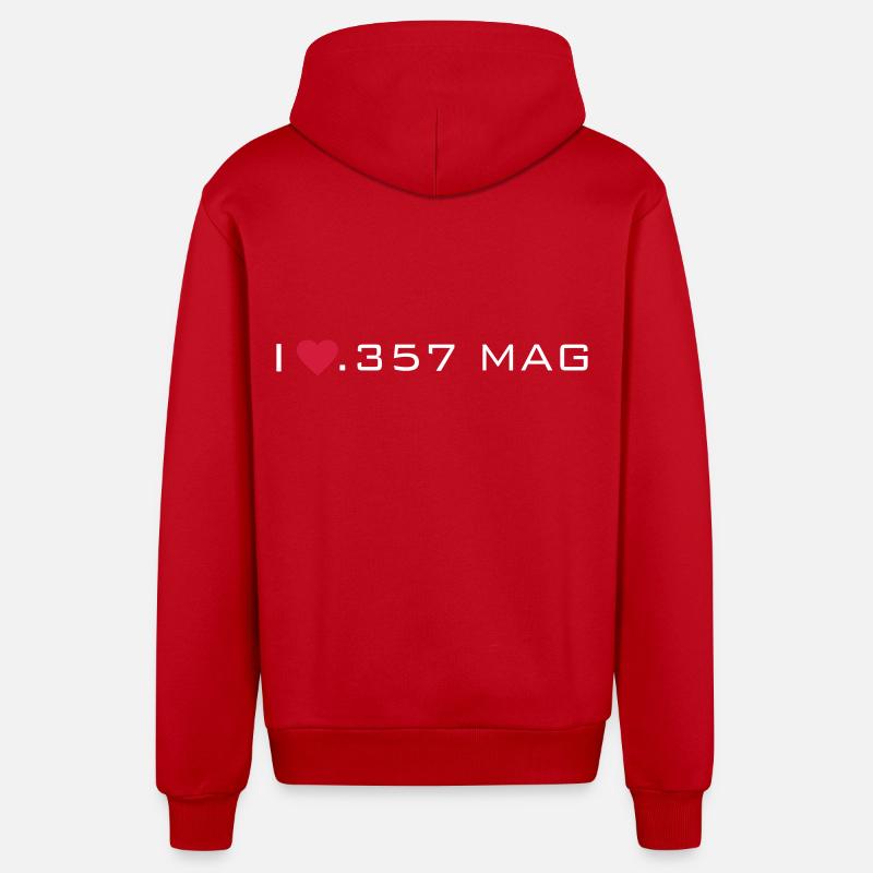 357 - Organic Relaxed Kapuzenjacke Made in EU - Rot