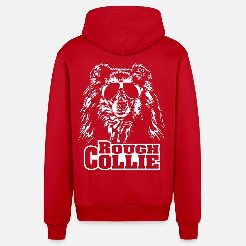 frais BRUTE collie - Veste à capuche bio décontractée fabriquée en UE - rouge