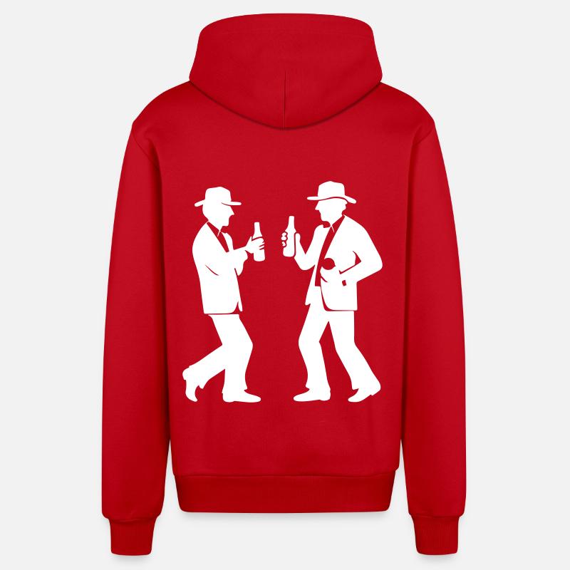 Fête Équipe Boisson - Veste à capuche bio décontractée fabriquée en UE - rouge