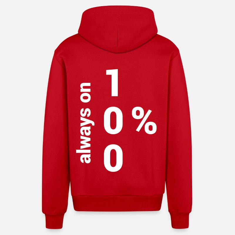 Zéro ou héros - Veste à capuche bio décontractée fabriquée en UE - rouge
