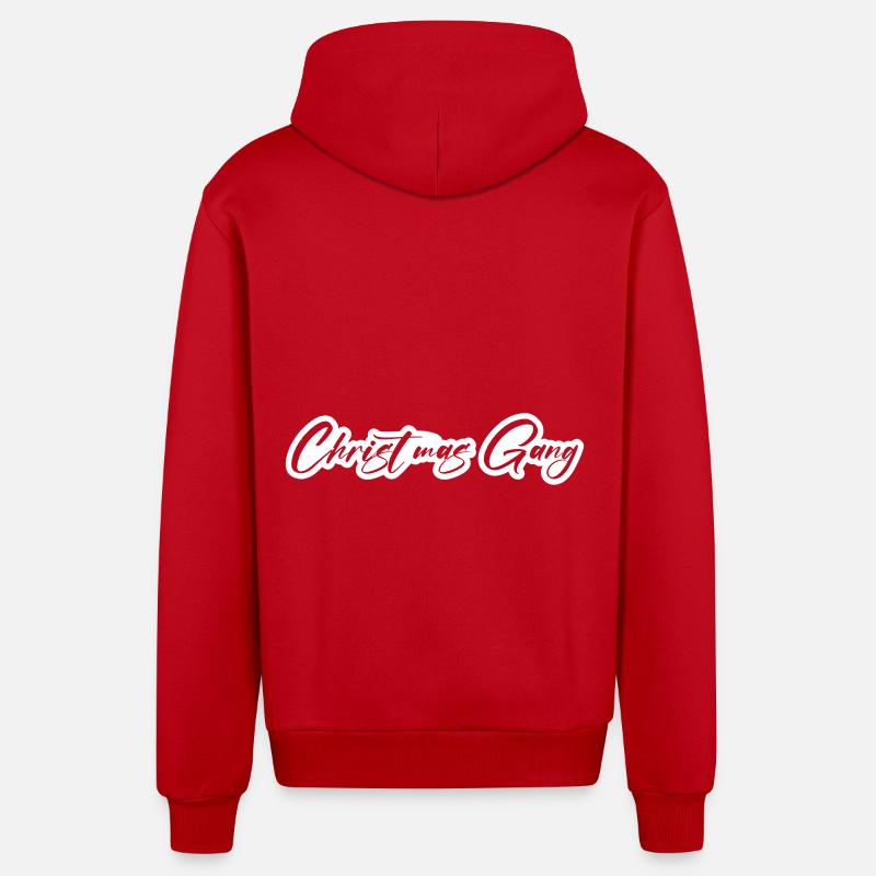 Équipe de Noël de Noël - Veste à capuche bio décontractée fabriquée en UE - rouge
