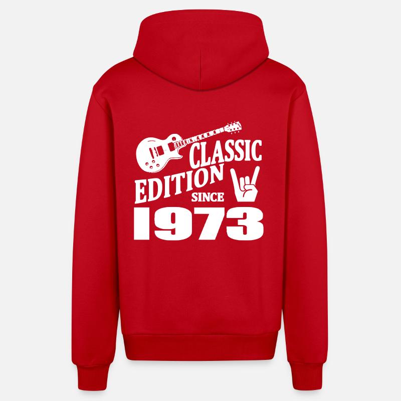 Edition classique depuis 1973 - Veste à capuche bio décontractée fabriquée en UE - rouge
