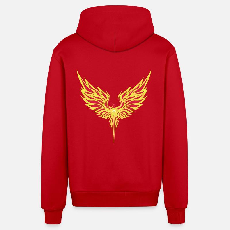 Phenix - Veste à capuche bio décontractée fabriquée en UE - rouge