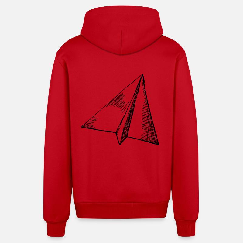 Paper Airplanes - Flying - Veste à capuche bio décontractée fabriquée en UE - rouge
