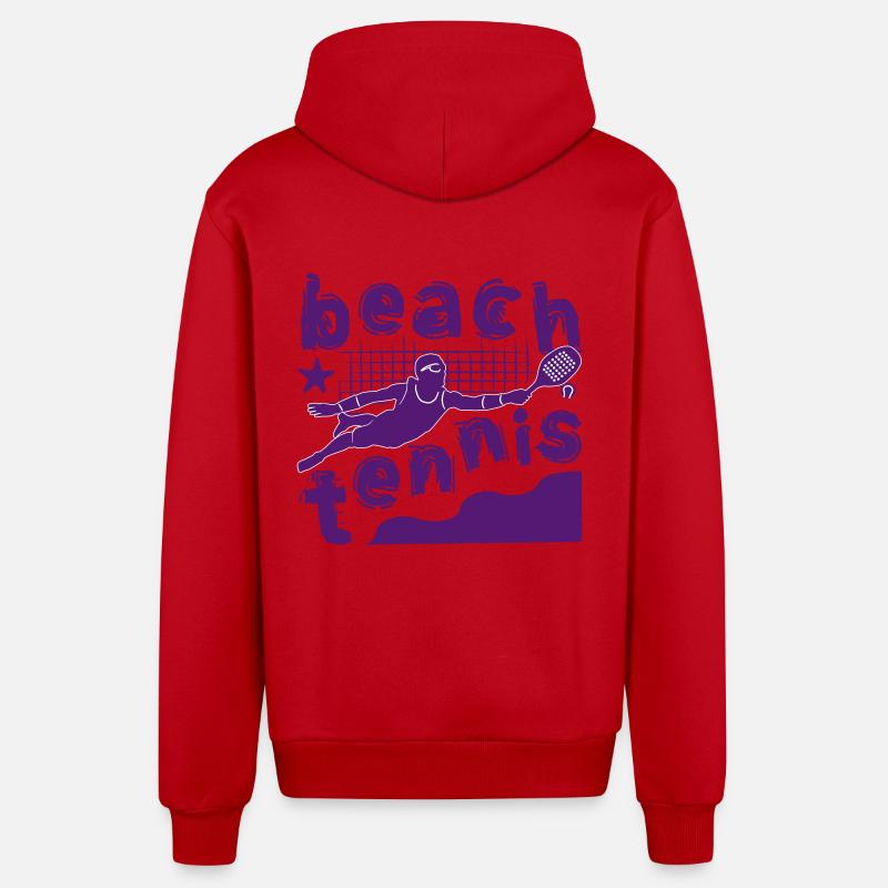 BEACH BOY - Veste à capuche bio décontractée fabriquée en UE - rouge