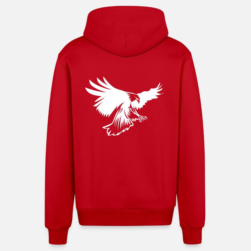 Aigle - Veste à capuche bio décontractée fabriquée en UE - rouge