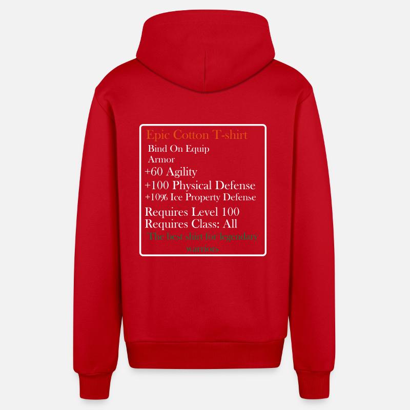 Poles rpg 1 - Organic Relaxed Hooded Jacket Made in EU - red
