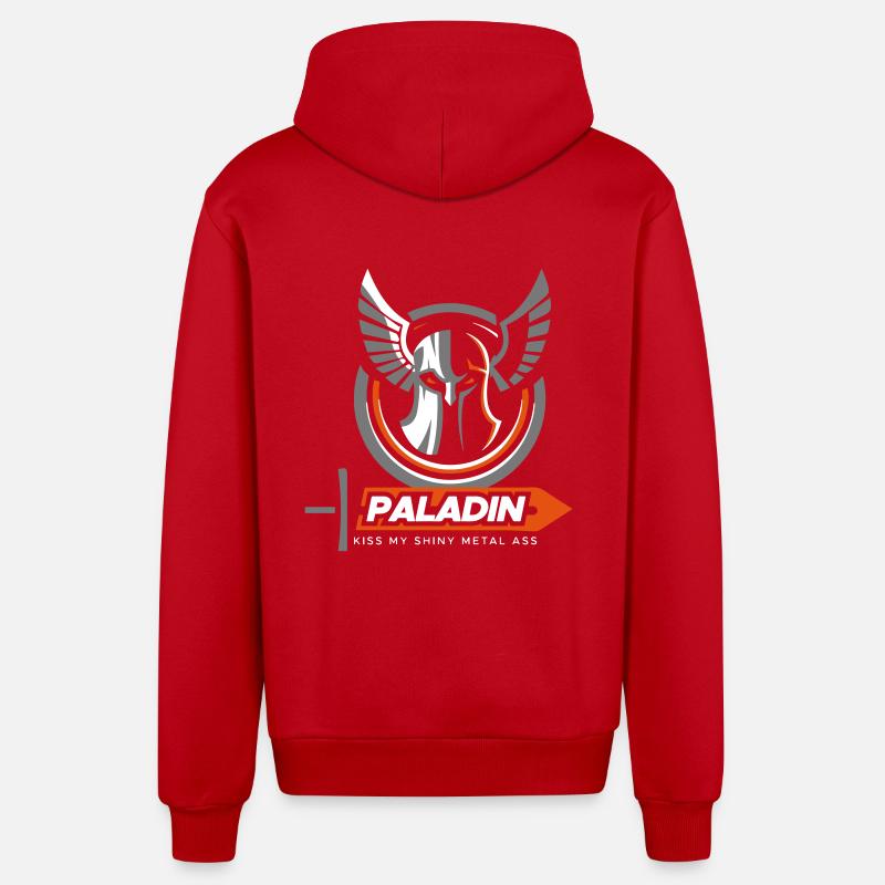 RPG Paladin - Veste à capuche bio décontractée fabriquée en UE - rouge