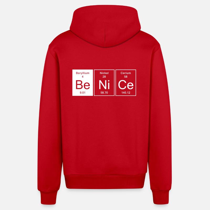 Nice - Be Nice - Organic Relaxed Kapuzenjacke Made in EU - Rot