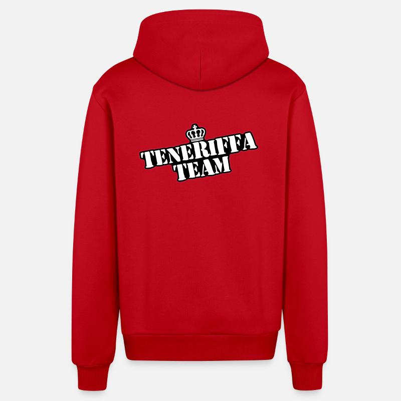 L’équipe de Tenerife - Veste à capuche bio décontractée fabriquée en UE - rouge