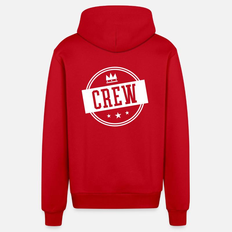 Cercle d’équipage - Veste à capuche bio décontractée fabriquée en UE - rouge