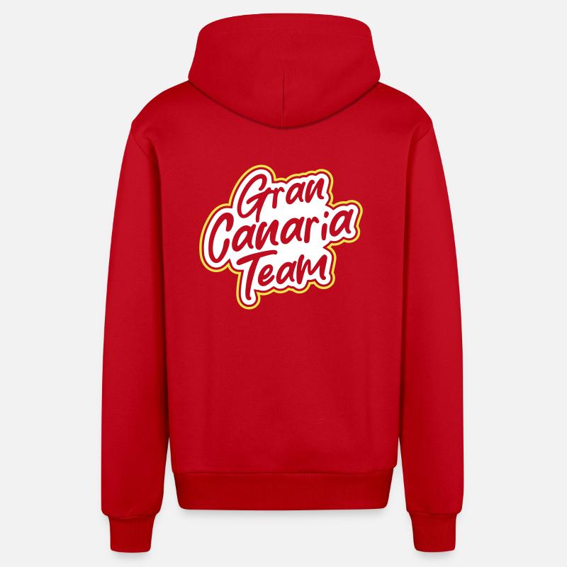 L’équipe de Gran Canaria - Veste à capuche bio décontractée fabriquée en UE - rouge