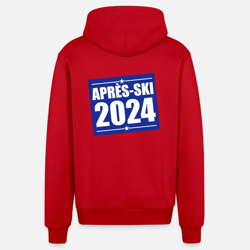 Après-ski 2024 - Veste à capuche bio décontractée fabriquée en UE - rouge