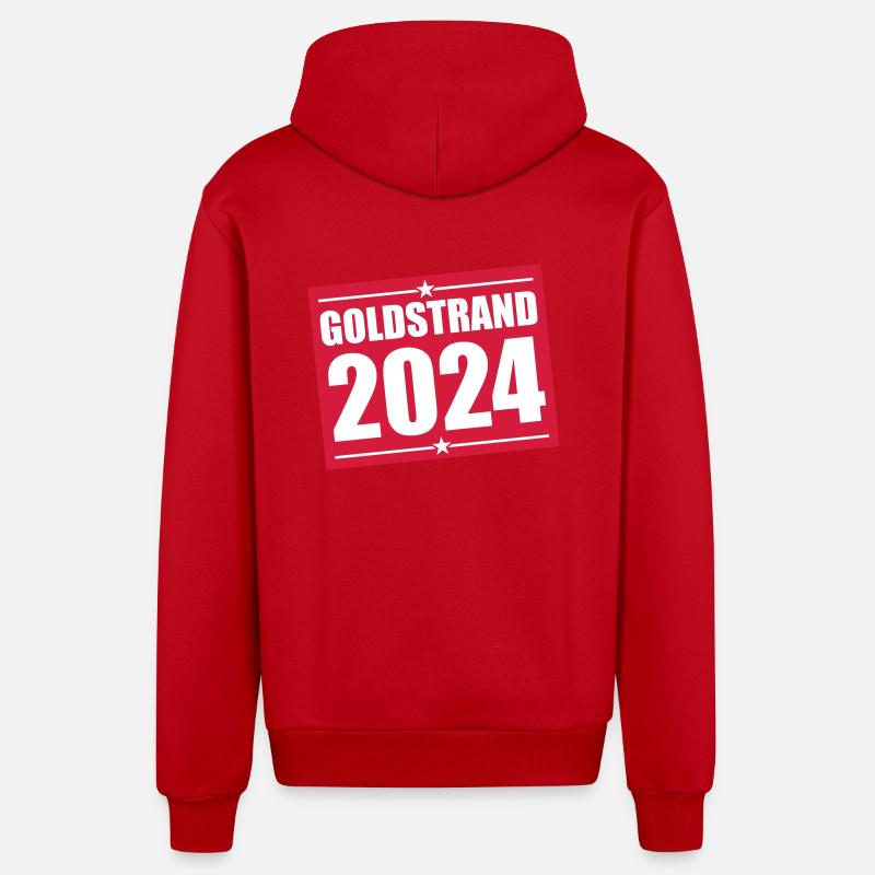 Sables d’or 2024 - Veste à capuche bio décontractée fabriquée en UE - rouge