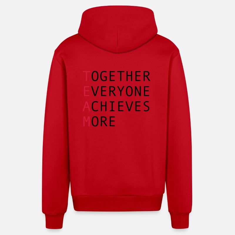 Team - Organic Relaxed Kapuzenjacke Made in EU - Rot