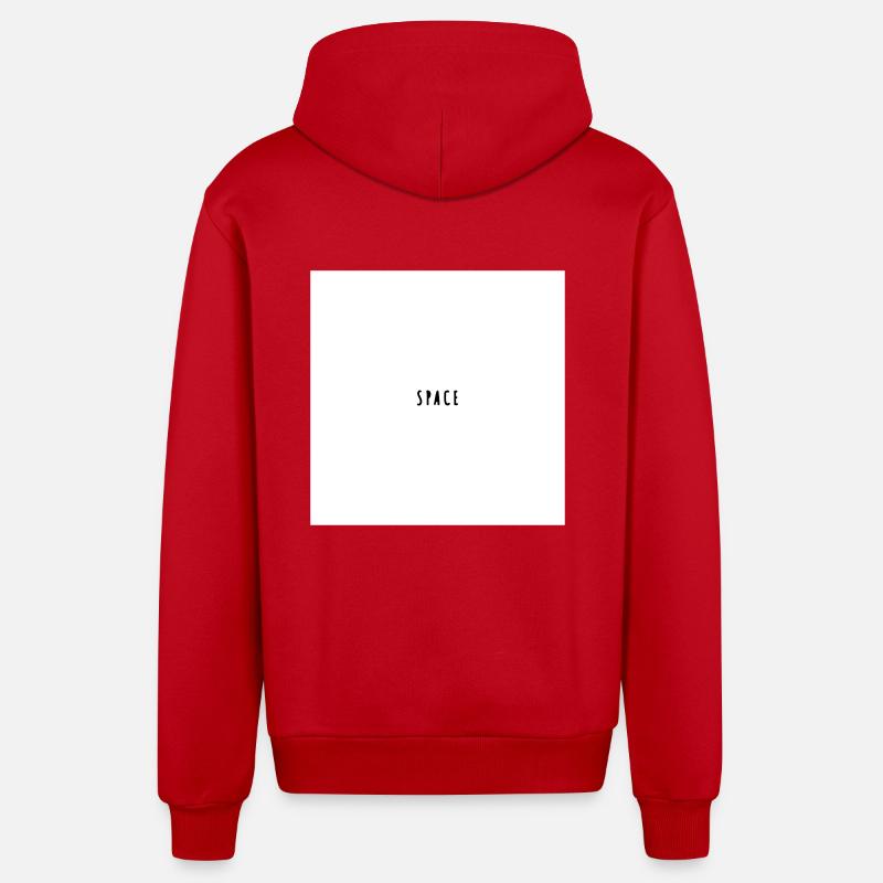 espace - Veste à capuche bio décontractée fabriquée en UE - rouge
