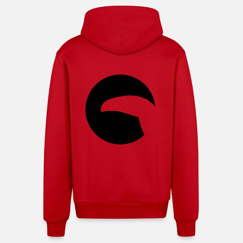 Toukane - Veste à capuche bio décontractée fabriquée en UE - rouge