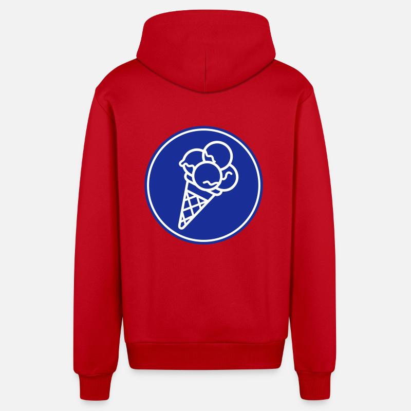 Eicreme Eis Sommer - Organic Relaxed Kapuzenjacke Made in EU - Rot