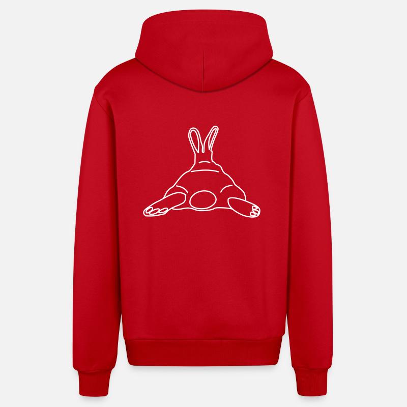 rabit - Veste à capuche bio décontractée fabriquée en UE - rouge