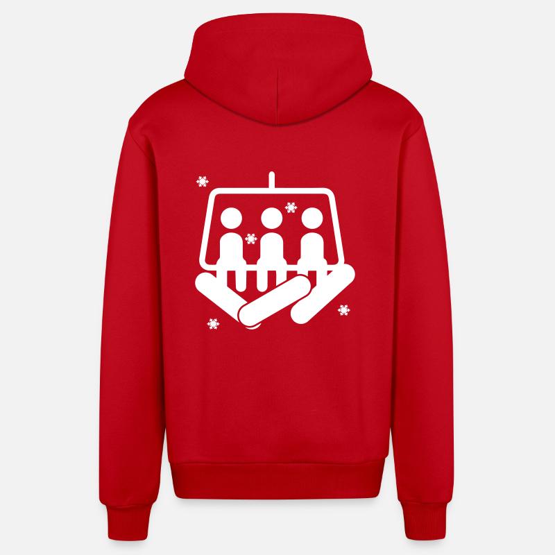 Snowboard - Organic Relaxed Kapuzenjacke Made in EU - Rot