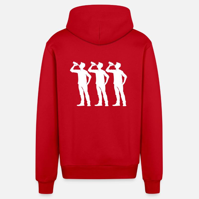 Bouteille Drinker Team - Veste à capuche bio décontractée fabriquée en UE - rouge