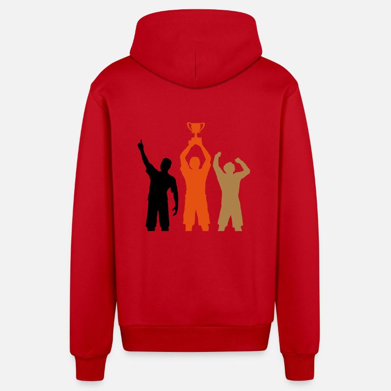 Cup Master Final - Organic Relaxed Hooded Jacket Made in EU - red