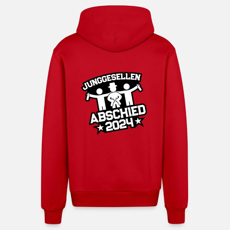 Junggesellenabschied 2024 - Organic Relaxed Kapuzenjacke Made in EU - Rot