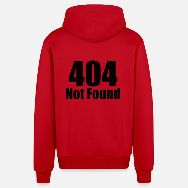 404 introuvable - Veste à capuche bio décontractée fabriquée en UE - rouge