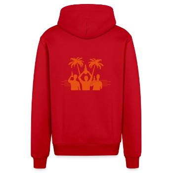 Fête Vacances à la plage - Veste à capuche bio décontractée fabriquée en UE - rouge - Dos