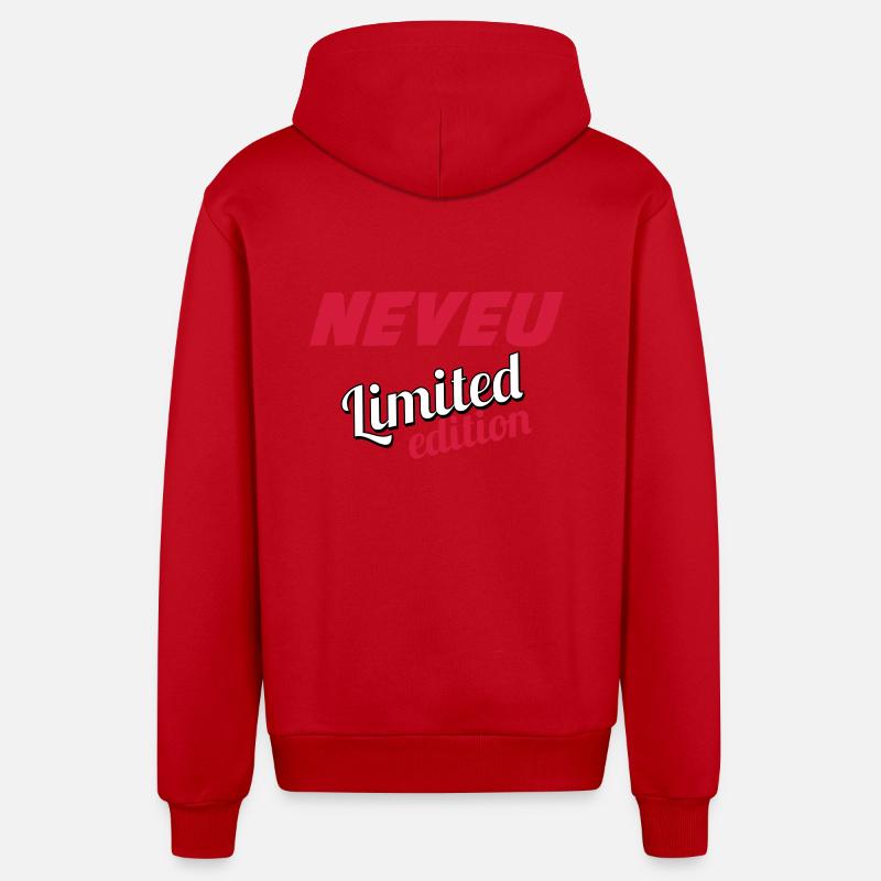 NEVEU LIMITED EDITION - Veste à capuche bio décontractée fabriquée en UE - rouge