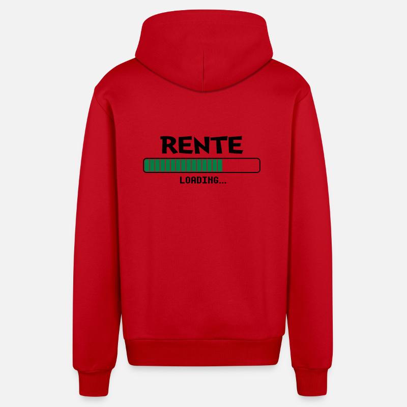 Rente Loading - Organic Relaxed Kapuzenjacke Made in EU - Rot