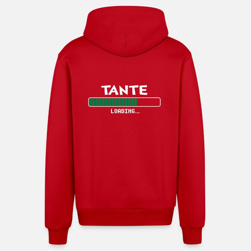 Tante loading Ladebalken - Organic Relaxed Kapuzenjacke Made in EU - Rot