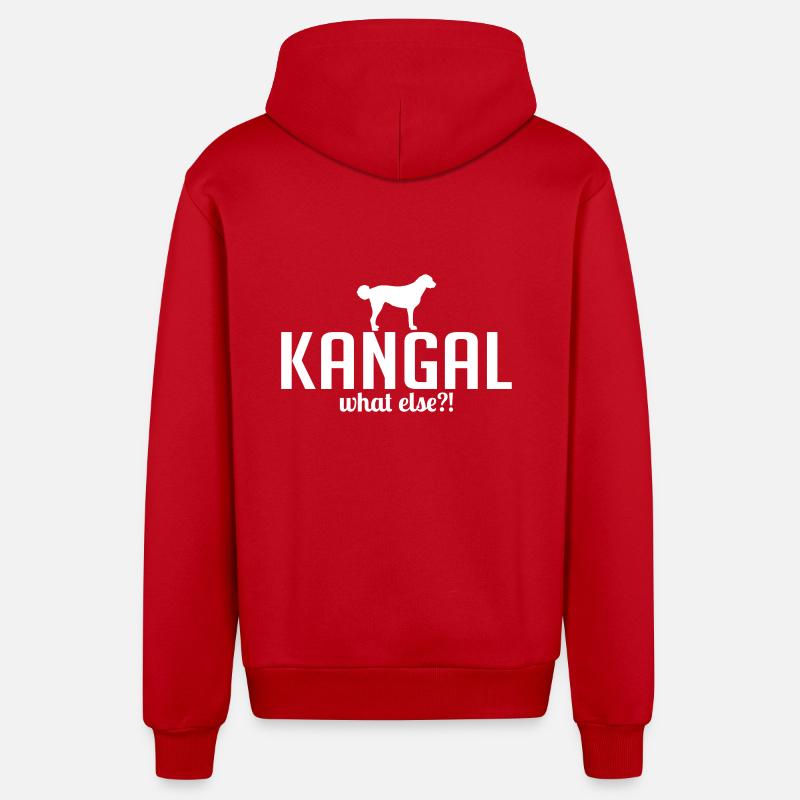 KANGAL whatelse - Veste à capuche bio décontractée fabriquée en UE - rouge